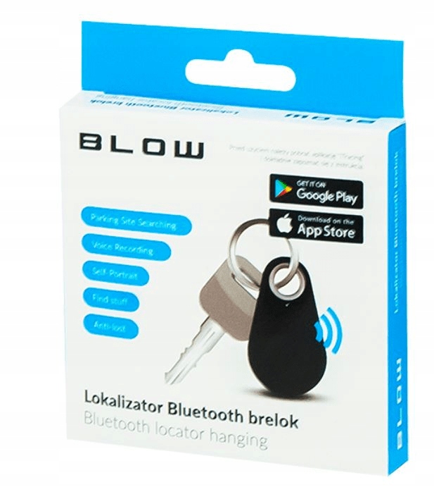 74-013# Brelok lokalizator kluczy bluetooth niebieski