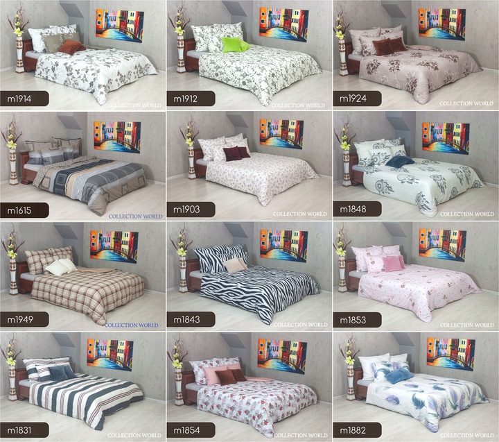 Pościel ELWAY 160x200 Bawełna Satynowa NOWE WZORY