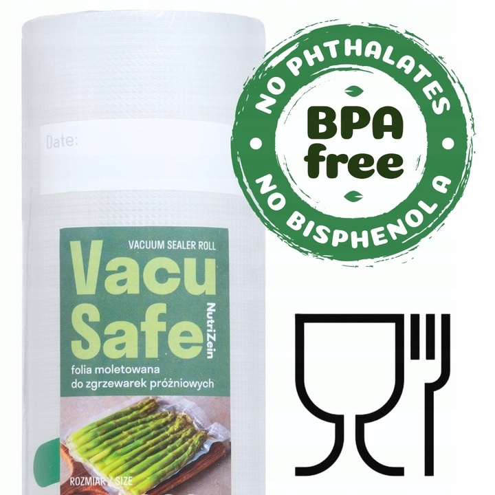 Folia MOLETOWANA do zgrzewarki próżniowej NutriZein 20x300cm 4 sztuki