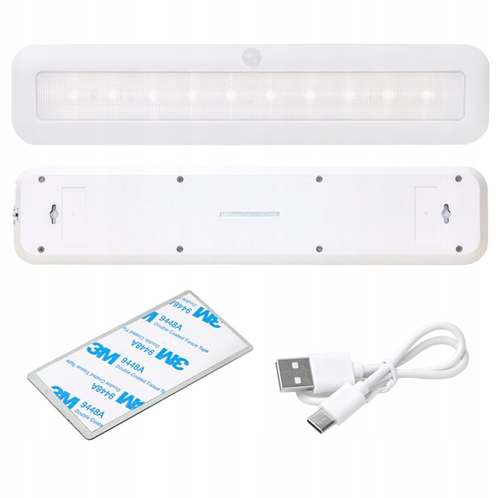 Lampka z Czujnikiem Ruchu Zmierzchu Lampa Podszafkowa Diody LED Magnes