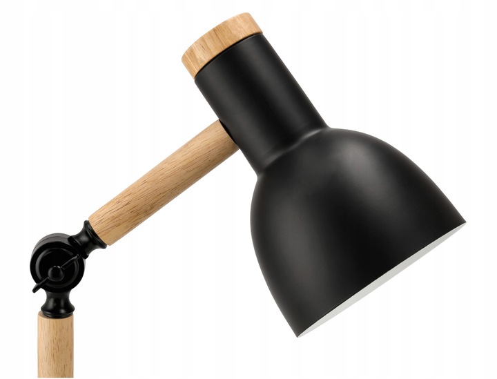 Lampka Na Biurko Do Czytania Drewniana E27 Stojąca + Podwójna