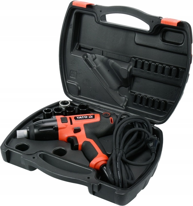 YATO ELEKTRYCZNY KLUCZ UDAROWY 450W 1/2 +10 NASADEK GEKO + ADAPTER