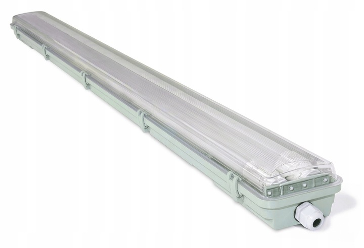 4x oprawa hermetyczna 2x120cm + 8x świetlówka LED IP65 garażowa