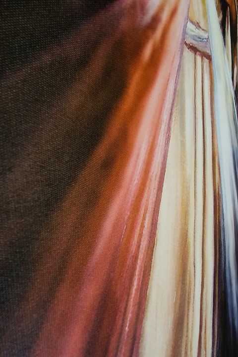 OBRAZ NA PŁÓTNIE JEZU UFAM TOBIE JEZUS MIŁOSIERNY KOMUNIA 30x40cm