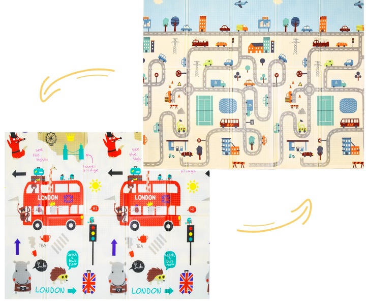 MATA PIANKOWA XPE SKŁADANA EDUKACYJNA 150X180 CM