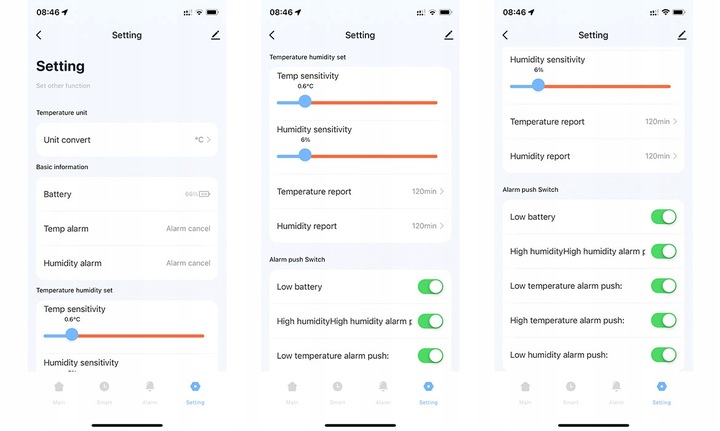TERMOMETR Czujnik temperatury wilgotno. WIFI TUYA ekran LCD RAPORTY