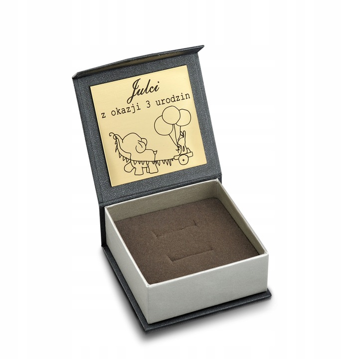 Złota zawieszka wisiorek literka A serce + grawer