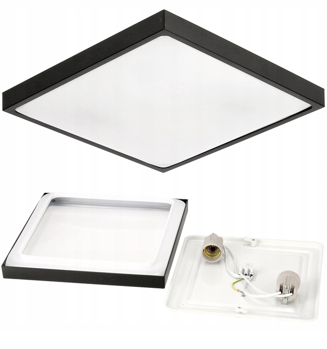 Plafon LED Lampa Sufitowa 2xE27 CZARNA IP20 LARI-S