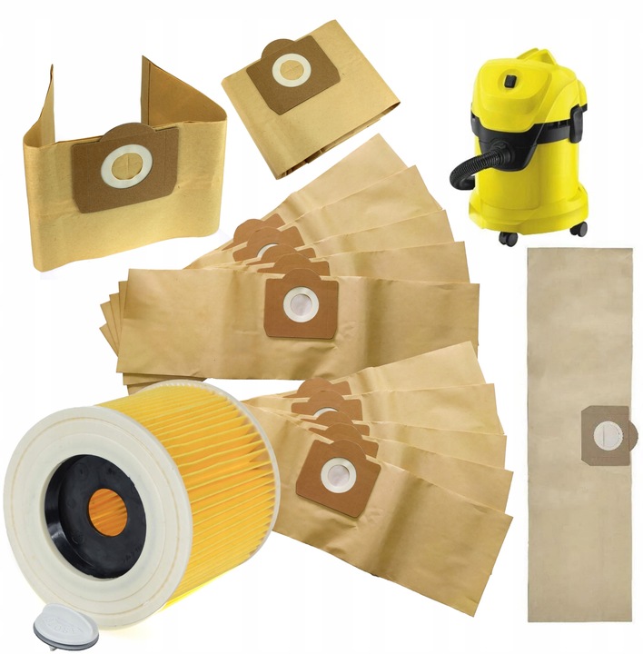 10x WORKI FILTR DO ODKURZACZA KARCHER MV3 WD 3.200 WD3 PREMIUM WD3200