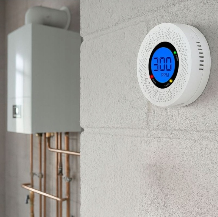 CZUJNIK CZADU DETEKTOR TLENKU WĘGLA CO BEZPRZEWODOWY EKRAN LCD