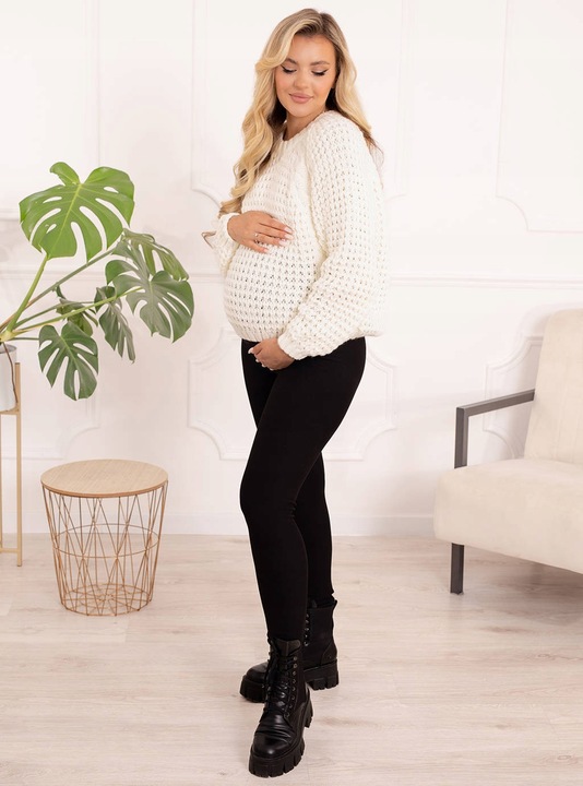 LEGGINSY CIĄŻOWE OCIEPLANE NA ZIMĘ GRUBE GETRY XXL