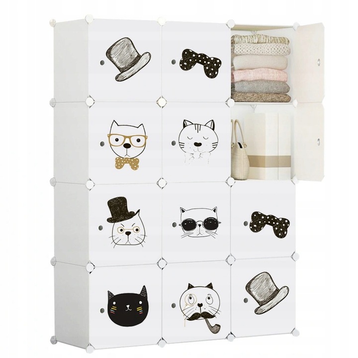 SZAFA MODUŁOWA DUŻA SZAFKA DLA DZIECKA DZIECIĘCA POJEMNA NA UBRANIA ZABAWKI