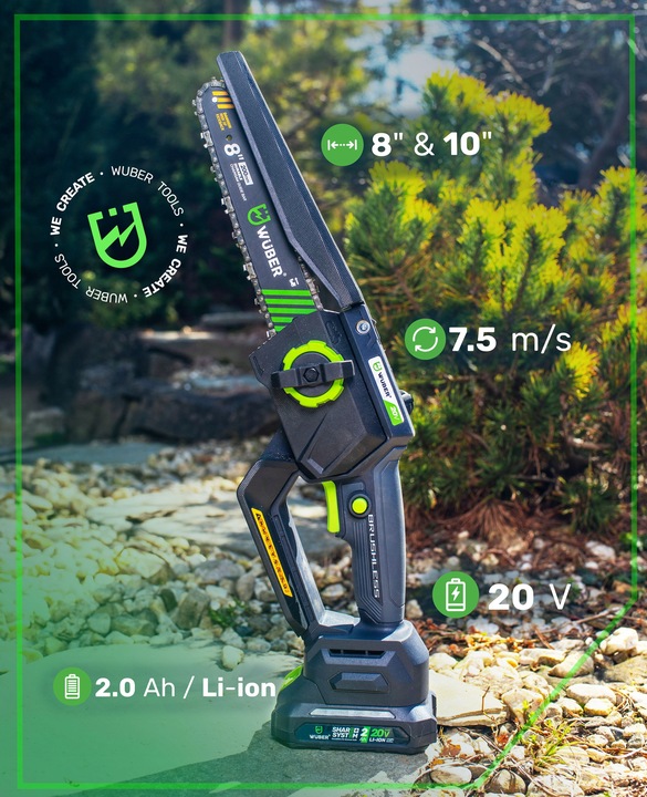 MINI PILARKA PIŁA ŁAŃCUCHOWA AKUMULATOROWA DO GAŁĘZI 2xAKU