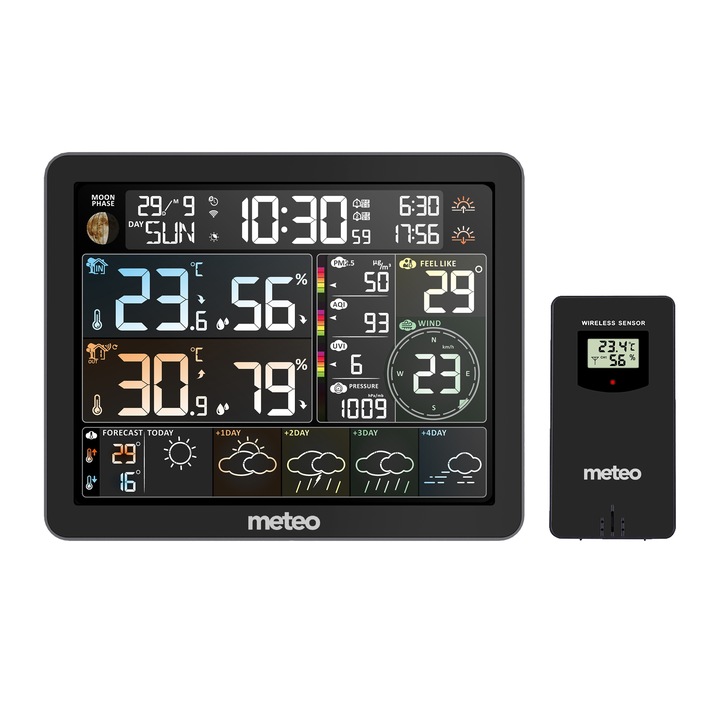 MULTI STACJA POGODOWY METEO SP400 WIFI +MIERNIK POWIETRZA HIGROMETR