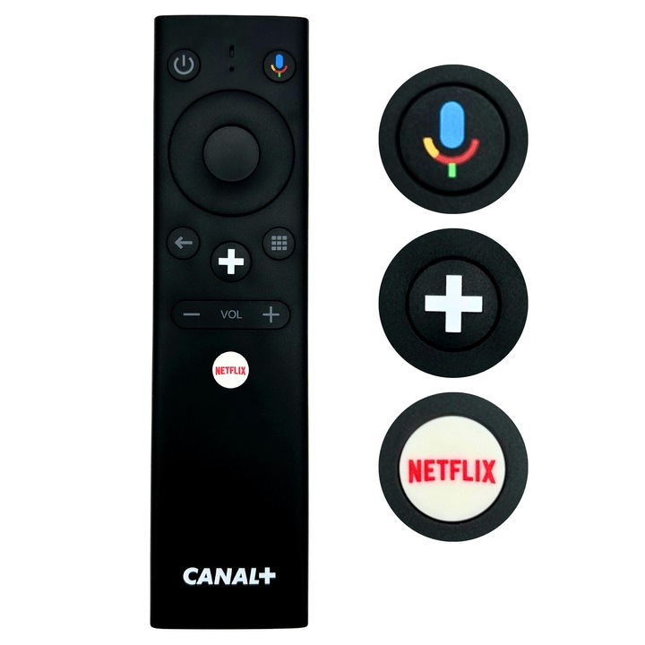 PILOT CANAL+ BOX 4K PRZYCISK NETFLIX ORYGINAŁ CZARNY+ BATERIE