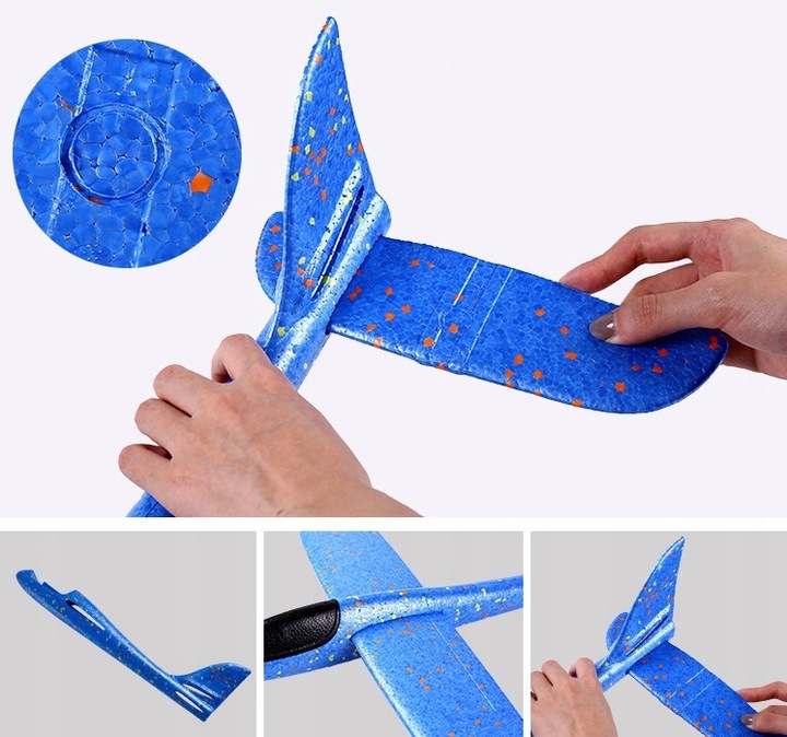 Samolot Szybowiec Styropianowy DUŻY ze Styropianu OPAKOWANIE 5 SZT- KOLORY