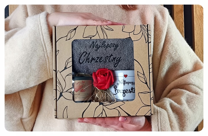 PODZIĘKOWANIE Dla Ojca Chrzestnego PIERWSZA KOMUNIA - Ręcznik Kubek