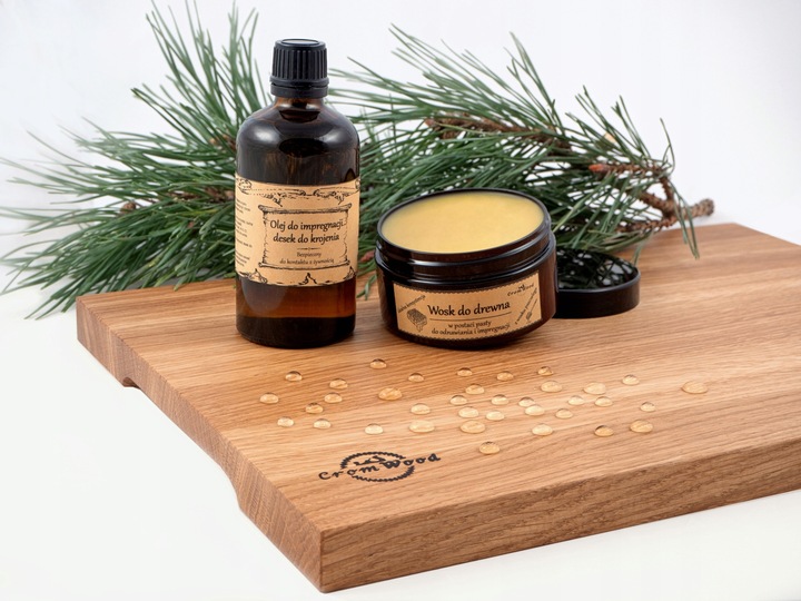 Wosk z olejem do drewna naturalny, kompleksowy zestaw do konserwacji