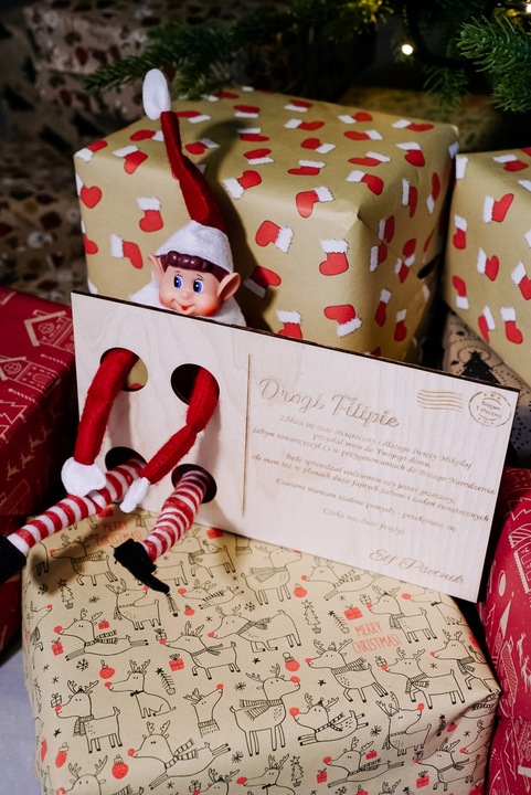 PERSONALIZOWANY LIST POWITALNY OD ELFA PSOTNIKA IMIĘ DZIECKA ELF ON SHELF