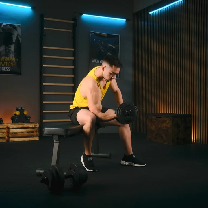 Hantle regulowane 20kg zestaw hantli 2x10kg gryf kettlebell Trex Sport