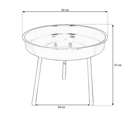 ZESTAW PALENISKO OGRODOWE 2w1 GRILL WĘGLOWY RUSZT + 6x MATA TEFLON BBQ 1000