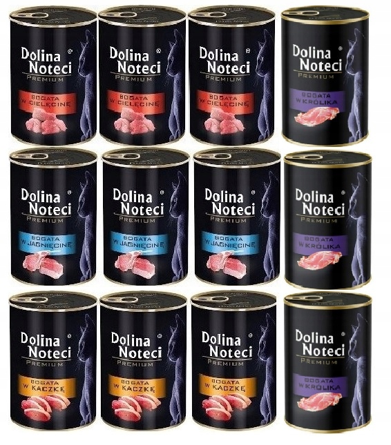 Dolina Noteci PREMIUM KOT MIX Smaków 12x400g