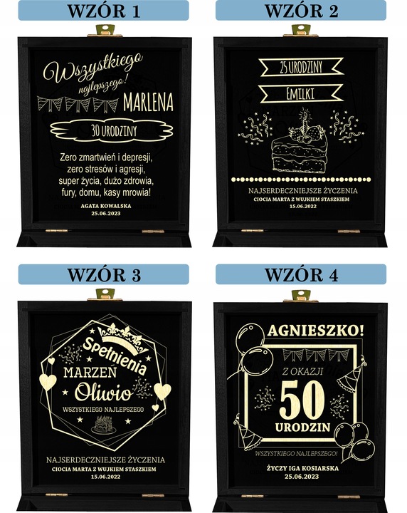 Zastrzyk gotówki prezent na urodziny 18 30 40 50 60 śmieszny pudełko grawer