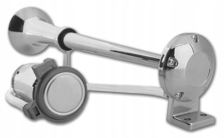 KLAKSON TIR TRĄBKA FANFARA KOMPRESOR 12V GŁOŚNA PNEUMATYCZNA 150dB CHROM