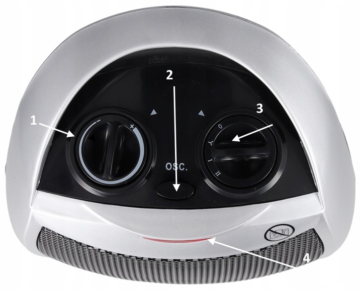 TERMOWENTYLATOR FARELKA GRZEJNIK ELEKTRYCZNY CERAMICZNY Z TERMOSTATEM