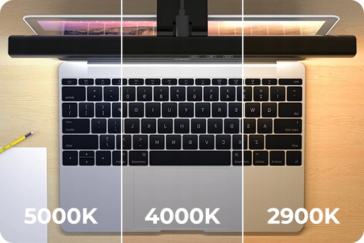 REGULOWANA LAMPKA LED NA MONITOR EKRAN KOMPUTERA KLIPS USB 3 BARWY DOTYKOWA