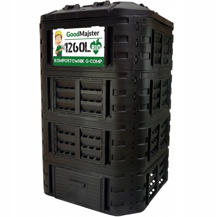 KOMPOSTOWNIK MODUŁOWY 1260L CZARNY G-COMP POLSKI