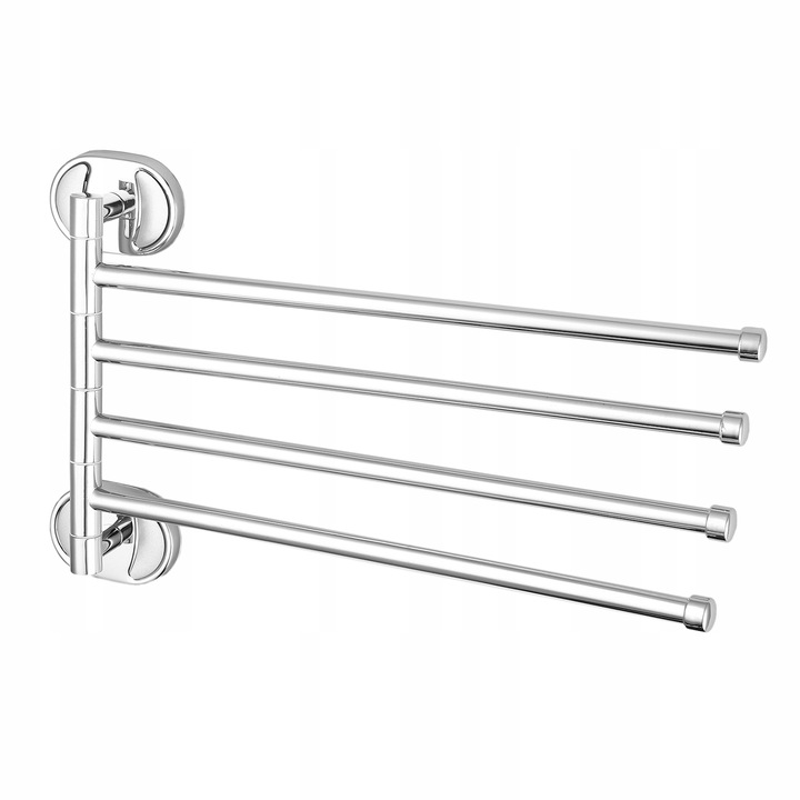 Wieszak ścienny łazienkowy na ręczniki chrom srebrny ruchome ramiona YOKA