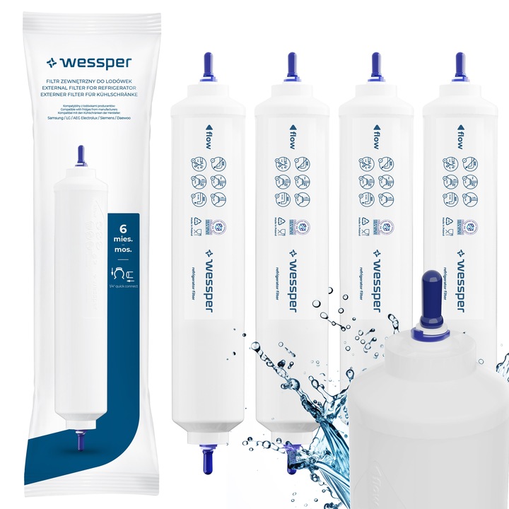 4x Filtr wody do lodówki Side By Side Samsung - zamiennik DA29-10105J