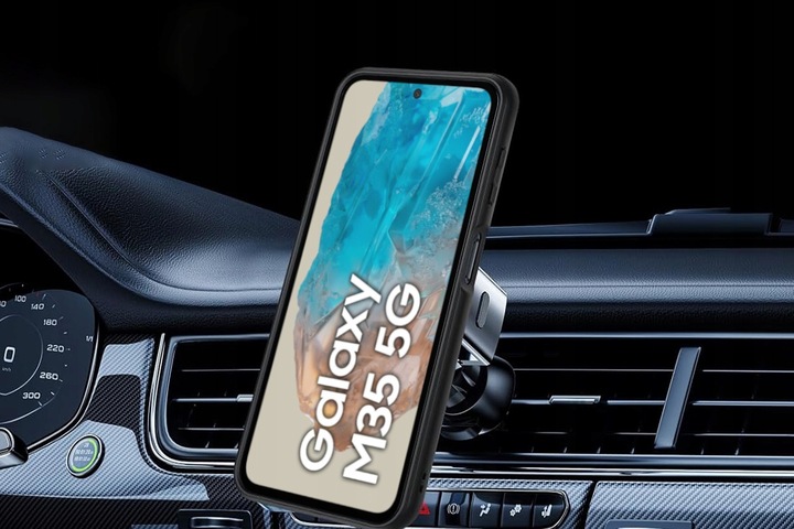 Etui do Samsung M35 5G (Magsafe, Czarne Matowe, Wzmacniane) + Szkło 9H 2,5D