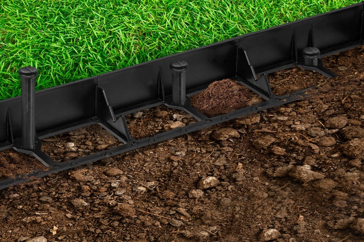 Obrzeże ogrodowe trawnikowe border 45 50m+250kotew