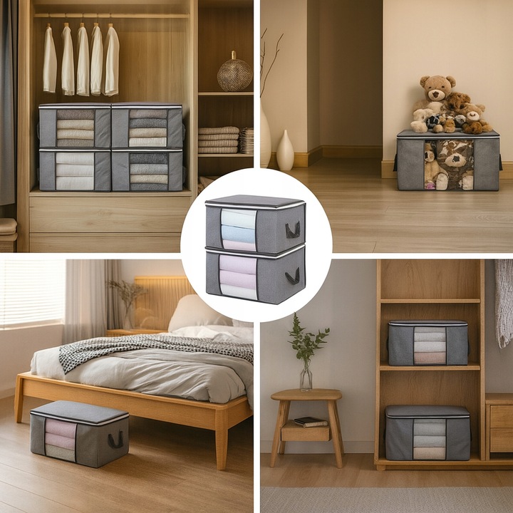 Organizer NA UBRANIA Pojemnik Na POŚCIEL KOŁDRĘ KOCE Pokrowiec XXL 84L