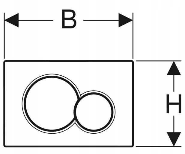Przycisk spłukujący uruchamiający do WC Geberit Sigma przedni biały połysk