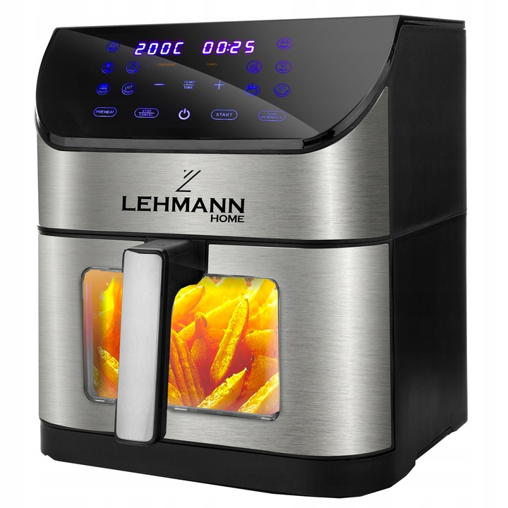 FRYTKOWNICA BEZTŁUSZCZOWA FRYTOWNICA AIRFRYER DUŻA MISA MIX PROGRAMÓW OKNO