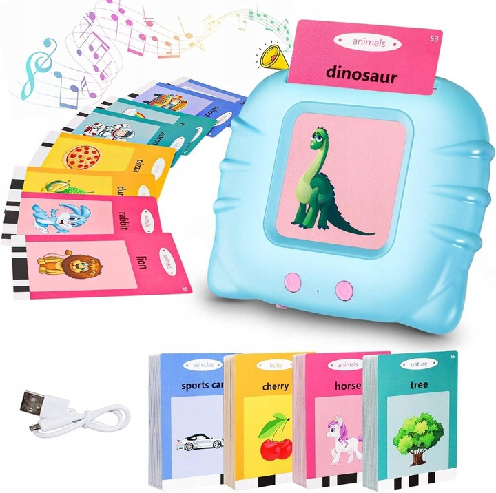 CZYTNIK KART DO NAUKI ANGIELSKIEGO 224 SŁÓWKA EDU DLA DZIECI 224 SŁÓWKA