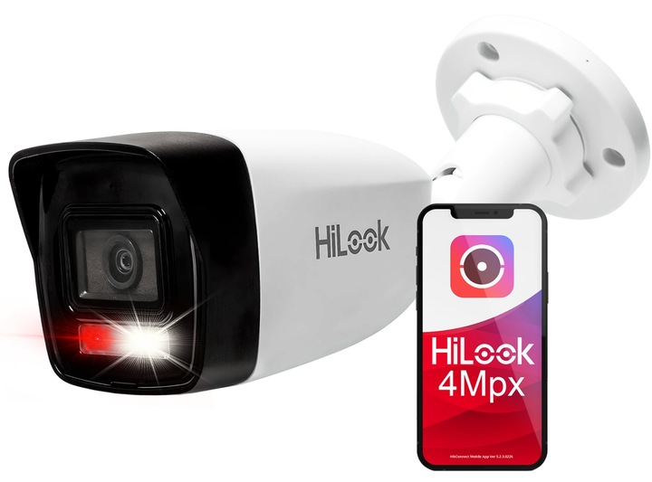Kamera zewnętrzna IP 4Mpx HiLook IPCAM-B4-30DL Mikrofon POE