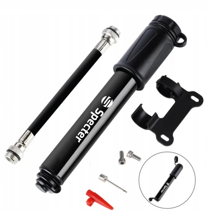 Pompka rowerowa hulajnoga uchwyt na ramę ręczna aluminium Mała 7bar SPECTER