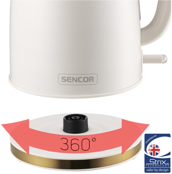 CZAJNIK ELEKTRYCZNY BEZPRZEWODOWY 1,7 L SENCOR 2200 W Z FILTREM