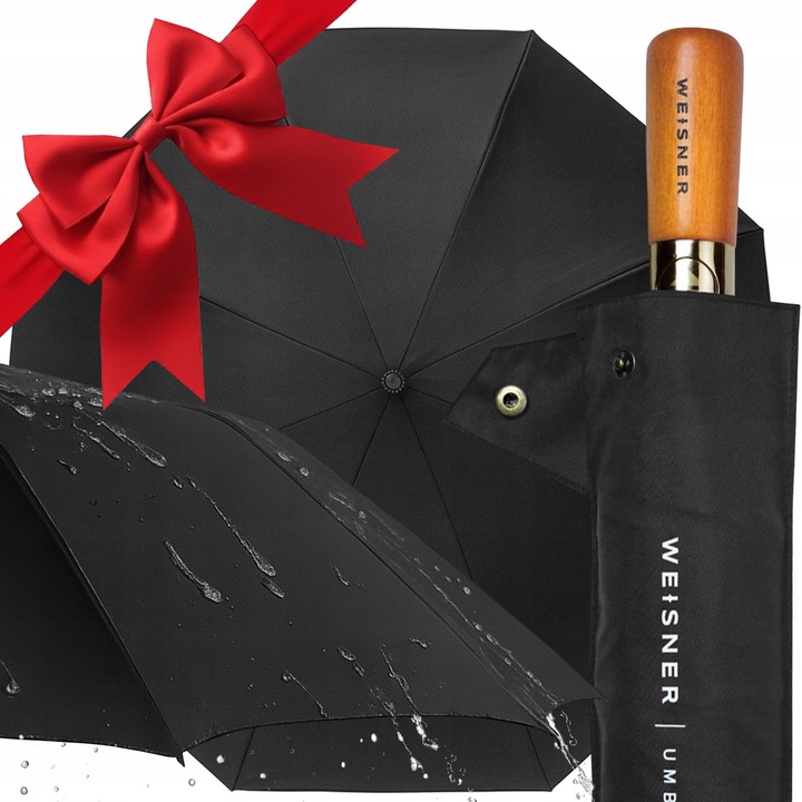 WEISNER | PARASOLKA PARASOL DAMSKA MESKI SKLADANA PRZECIWDESZCZOWY