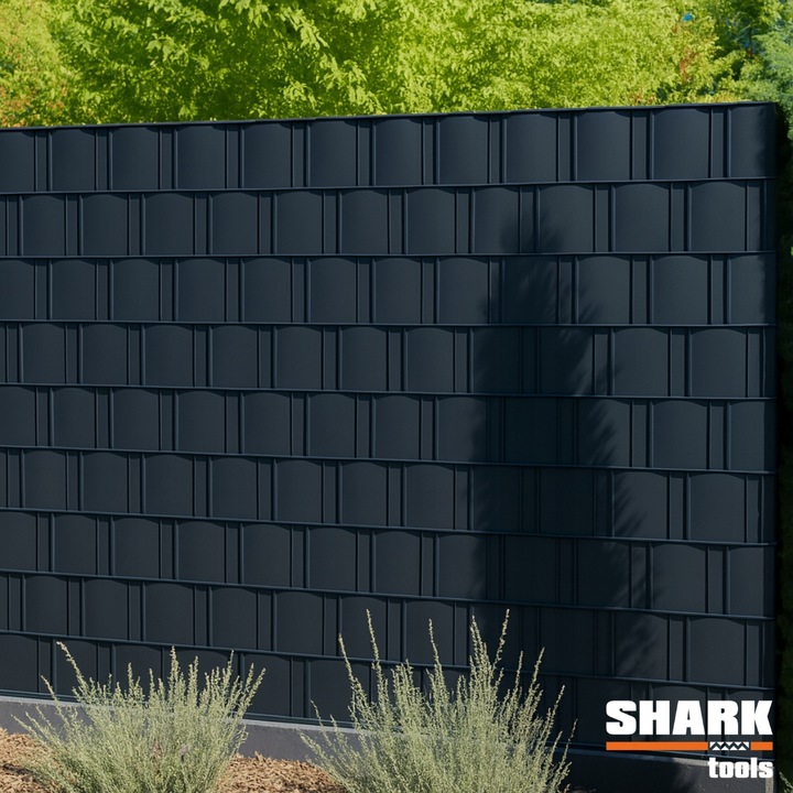 TAŚMA OGRODZENIOWA ANTRACYT GRAFIT 19 cm x 35 m OSŁONA NA PŁOT