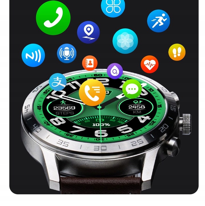 SMARTWATCH Zegarek MESKI ROZMOWY 466x466 PLATNOSC ZEGARKIEM NFC