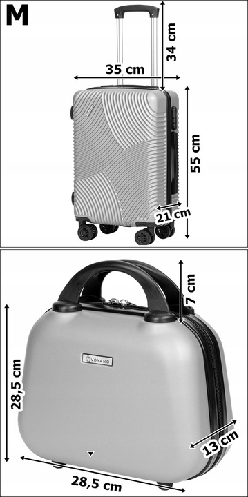 WALIZKI PODRÓŻNE NA KÓŁKACH WALIZKA ZESTAW 4 WALIZEK KABINÓWKA DUŻA