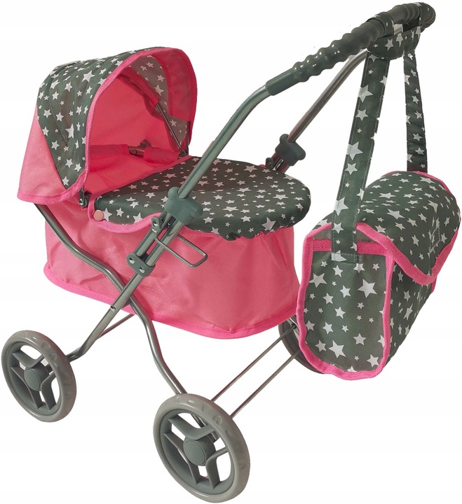 WÓZEK DLA LALEK GŁĘBOKI+TORBA+Lalka Śpiewająca PL