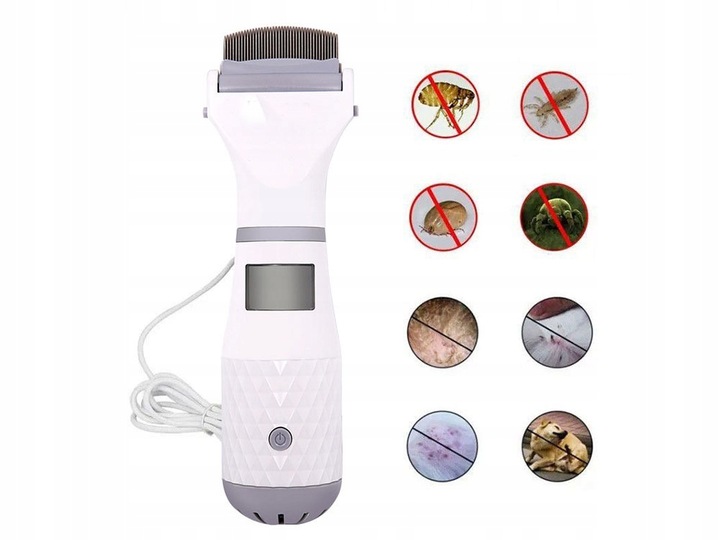 GRZEBIEŃ NA WSZY GNIDY USUWA PCHŁY ELEKTRYCZNY FILTR ODKURZACZ TERMINATOR