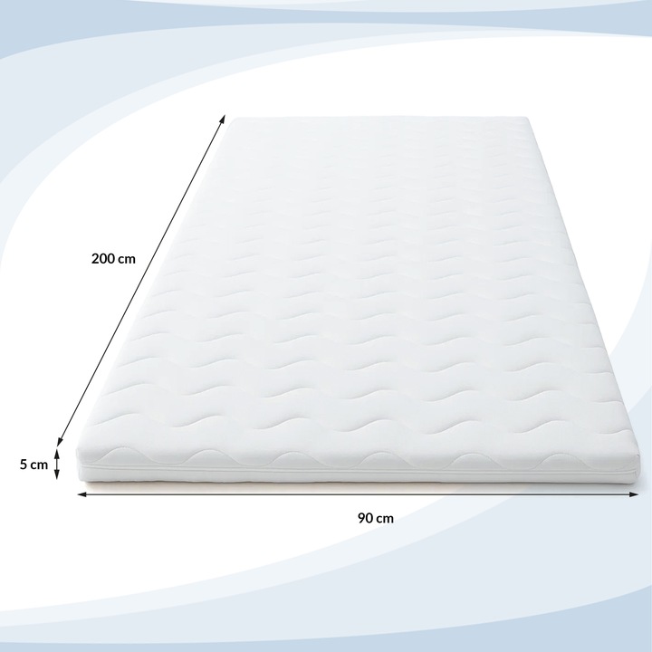 Materac nawierzchniowy nakładka topper H3 90x200x5cm