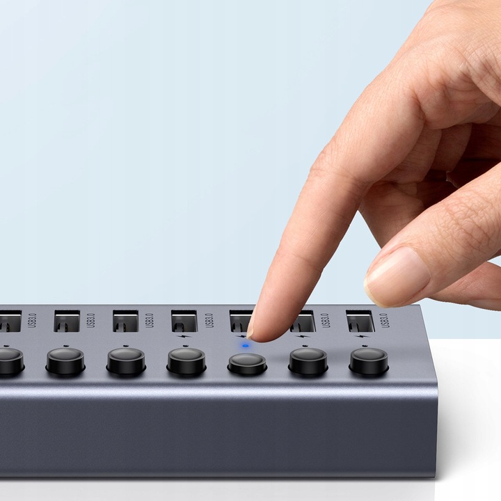 UGREEN HUB USB AKTYWNY ADAPTER ROZDZIELACZ 7w1 USB/ USB C - PD 7x USB A 3.0